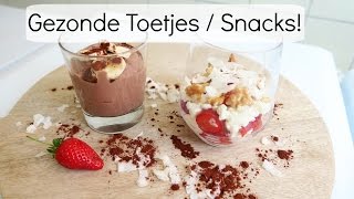 Gezonde Toetjes  Desserts  Eiwitrijke Chocolademousse en Trifle [upl. by Emeline]