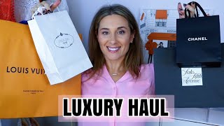 LUXURY HAUL  LOUIS VUITTON CHANEL PRADA BURBERRY [upl. by Lawry]