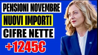 PENSIONI NOVEMBRE 2024 NUOVI IMPORTI 👉 ANTEPRIMA CEDOLINO DATE E BONUS 💰 [upl. by Maher]