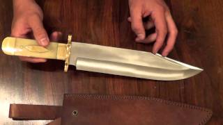 Review Custom Bowie knife from Poshland Knives [upl. by Juta935]