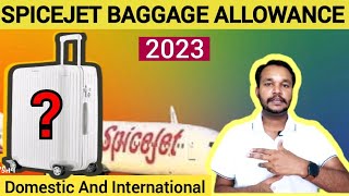 Spicejet Baggage Allowance domestic And International  spicejet airlines baggage Rules [upl. by Jasen716]