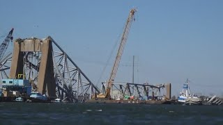 Baltimore bridge collapse latest as crews work roundtheclock to clear debris [upl. by Vanni908]