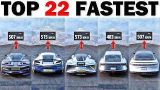 TOP 22 FASTEST ELECTRIC CARS IN FORZA HORIZON 5 EXREMELY DOWNHILL TOP SPEED [upl. by Sewellyn]