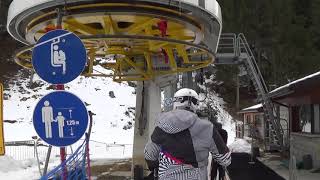 Risalita integrale seggiovia Leitner quotSozzine  Corno dAolaquot  Ponte di Legno BS  Chairlift  缆车 [upl. by Cash964]