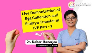 Live Demonstration of Egg Collection and Embryo Transfer in IVF By Dr Kaberi Banerjee  Part 1 [upl. by Airdnaid]