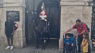 Disabled boy in a wheelchair has his picture taken at horse guards royalkingsguards [upl. by Ardnnaed995]