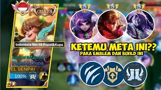 KETEMU META INI⁉️BEGINI CARA MELAWANNYA‼️BEST BUILD EMBLEM POPOL AND KUPA 2024  TOP GLOBAL POPOL [upl. by Jea208]