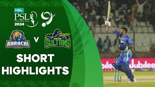 Short Highlights  Karachi Kings vs Multan Sultans  Match 19  HBL PSL 9  M1Z1U [upl. by Nnalyrehs]