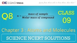 Atoms and Molecules Question 8 Chapter 3 Class 9 NCERT Solutions Exercise [upl. by Kammerer]