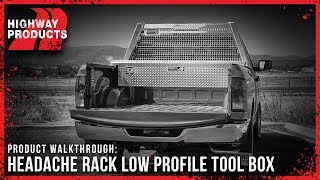 Highway Products  Headache Rack Low Profile Toolbox Combo [upl. by Steele]