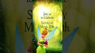 Tinker Bell Birthday invitation Animated [upl. by Erot]