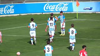 HIGHLIGHTS  Juvenil A 3  1 UD Logroñés  Real Sociedad  Zubieta [upl. by Rodman]