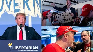 WATCH Libertarians react to Donald Trumps speech at their convention [upl. by Miza]