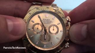 Rolex Replica Daytona Oyster Perpetual quot18k goldquot superlative chronograph officially certified [upl. by Stander761]