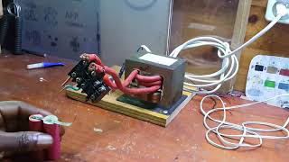 Microwave transformer spot welder test18650 BATTERY [upl. by Eivol676]