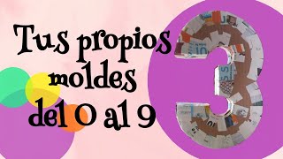 CÓMO HACER MOLDES PARA PIÑATAS DE CARTÓN  NÚMEROS DEL 0 AL 9  PIÑATAS NÚMERO 3 [upl. by Aneehsram]