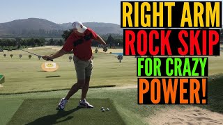 Right Arm Rock Skip Action for Crazy Power in Your Golf Swing [upl. by Lukas457]