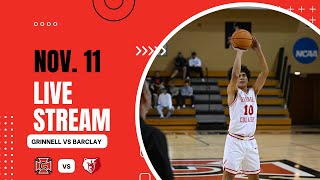 Grinnell Mens College Basketball VS Barclay [upl. by Haerb]