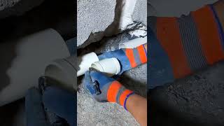 Drainage repair construction method😲 drainagesystem hydrojetting plumbing repair [upl. by Elletsirk]