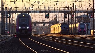 Paris SaintLazare trains time lapse at PontCardinet station [upl. by Binnie220]