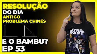 Antigo problema Chinês  E o BAMBU  Resolução do dia Ep 53 [upl. by Isiah]