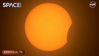 2024 solar eclipse begins over Texas  See the first timelapse [upl. by Adyela]