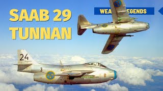 Saab 29  J29 Tunnan  The first Swedish jet that went into combat [upl. by Rodablas]