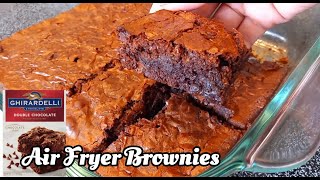 Air Fryer Brownies  Ghirardelli Double Chocolate Brownie Mix [upl. by Odrahcir]