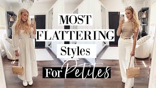 MOST FLATTERING Styles For PETITES Style tips for 53 and under [upl. by Rains371]