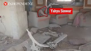 Final moments of Hamas leader Yahya Sinwar captured on drone footage [upl. by Ahders]