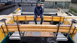 I Built A Cockpit Floor for My OceanGoing Catamaran  Wildling Sailing [upl. by Annaerdna]