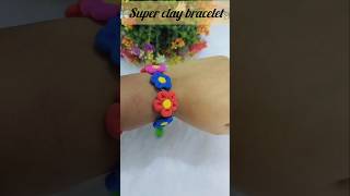 DIY clay Bracelet shortsvideo clayart superclay viralvideo artandcraft diy art viralshort [upl. by Richart146]