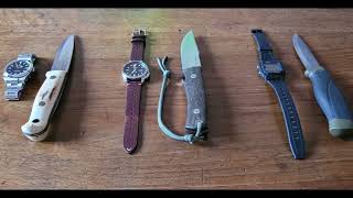 Trittico coltelli orologi bushcraft survival  Alfredo Doricchi [upl. by Adnalor835]