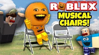 Roblox MUSICAL CHAIRS with FARTS Annoying Orange Plays [upl. by Lal996]