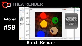 Thea Render  Batch Render  Tutorial 58 [upl. by Dewain]