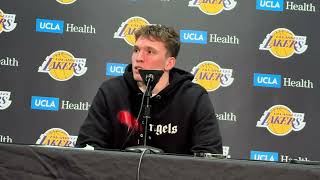 Dalton Knecht Discusses MASSIVE Performance In Lakers Win Over Jazz [upl. by Haym]