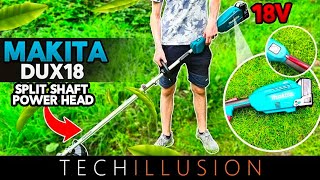 🔥ENOUGH POWER with 18 volts 🤔💪MAKITA DUX18Z 18V cordless Split Shaft Power Head Review amp Test [upl. by Yra]