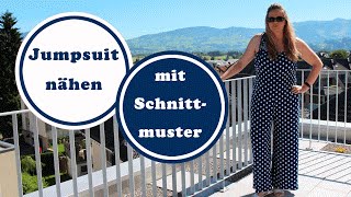 Jumpsuit nähen  Schnittmuster in Gr 42 mit Anleitung [upl. by Crissie57]