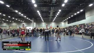 High School 9th  10th Grade 138 Sebastian Jimenez Spring Klein Wrestling Club Vs Parker Sternha [upl. by Onairpic]