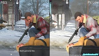 GTA 5 Pc Low Settings Vs PS3 Graphics Comparison [upl. by Ihcehcu]