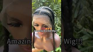 36 inches Cornrow Braided Wigs for Black Women synthetic lace front wig braiding hair [upl. by Meuser82]