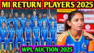 MI retained players 2025  wpl auction 2025  MI auction 2025 [upl. by Arob]