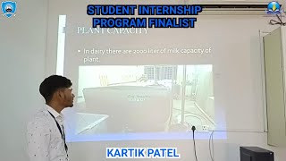 SHREE UNTAVA DUDH UTPADAK SAHAKARI MANDLI  KARTIK PATEL  SIP PRESENTATION  MPCC  KSV  KADI [upl. by Tobey254]