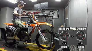 2024 KTM 250 SXF Dyno Test [upl. by Kabab]