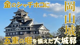 【百名城】岡山城見どころ紹介！金のシャチホコと五重の堀を備えた巨大城郭！！ [upl. by Diandre]