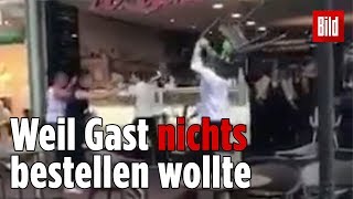 Wilde Schlägerei in Frankfurter Eiscafé [upl. by Saucy]