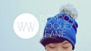 How to Make a Pompom ToqueBeanie  WITHWENDY [upl. by Ahmad]