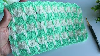 Bery easy crochet cat stitch baby blanket pattern [upl. by Atthia92]