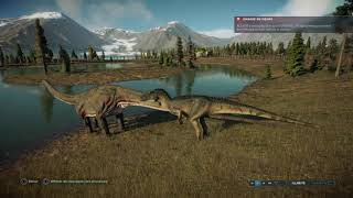 Allosaurus Vs Diplodocus  Jurassic World Evolution 2  Ps4 [upl. by Ettelohcin]