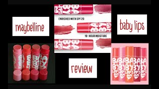 Maybelline baby 💋lips review 3 shadesand everything u will want to 🔎know about [upl. by Nasah]